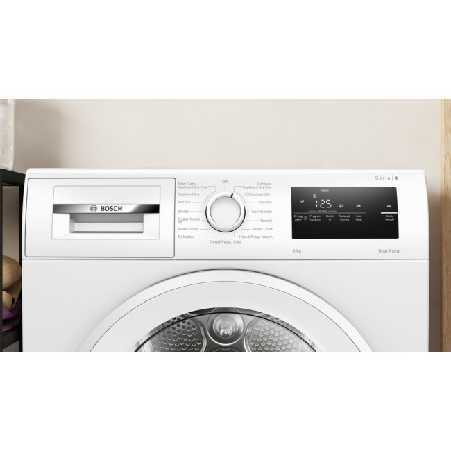 Bosch WTH85225GB 8kg Heat Pump Tumble Dryer - 5Yr Warranty